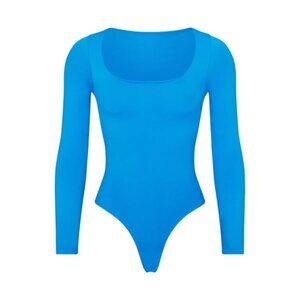 NWT Skims Essential long sleeve bodysuit in mykonos blue 4X 5X